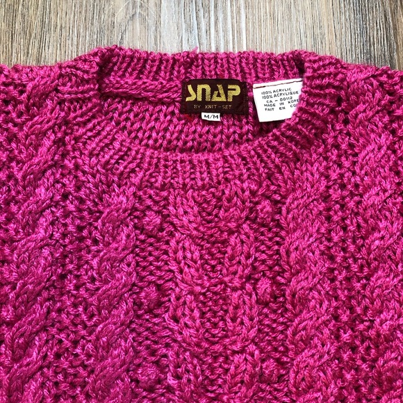 Vintage 80’s Chunky Cable Knit Sweater Vest - Picture 4 of 17